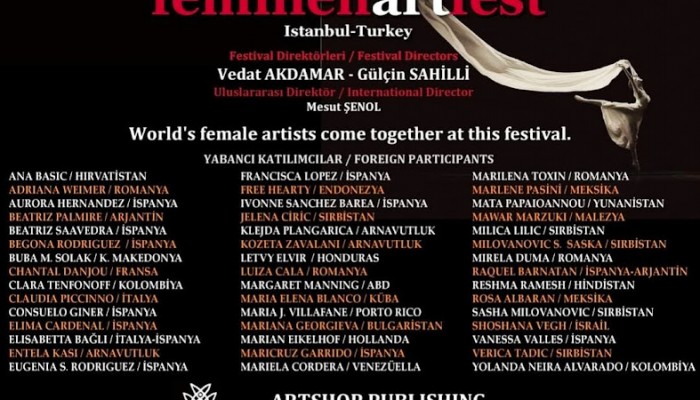 The artist Elima Cardenal selected at the Istanbul International Festival of Female Art